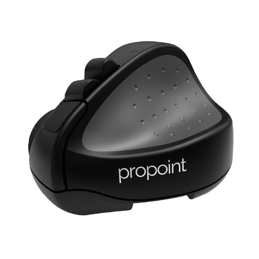 Swiftpoint ProPoint Wireless Ergonomic Mouse & Presentation Clicker with Health Software, Vertical Pen Grip, Virtual Laser Pointer & Spotlight, Compatible with iPad & includes iOS App, black/gray.